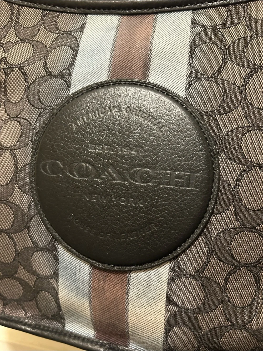 Coach Dempsey File Bag CA195 Signature Jacquard Stripe Crossbody